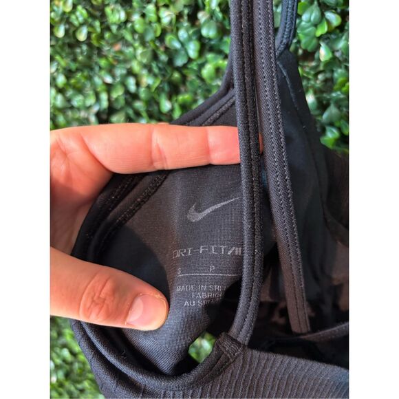 Nike ADV Black Ribbed Sports Bra Sz Small - Picture 4 of 4